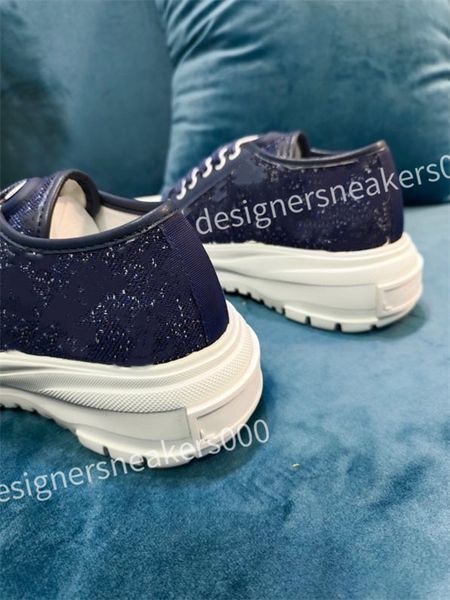 

2023 luxurys designers casual shoes reflective sneaker women men shoes calfskin vintage trainer platform shoe obliques knit trainers, Black