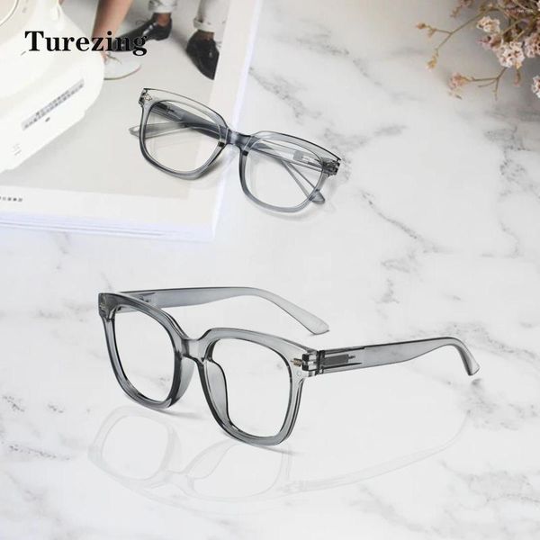 

sunglasses turezing reading glasses for women fashion rectangular transparent frame metal hinges prescription eyewear men, White;black