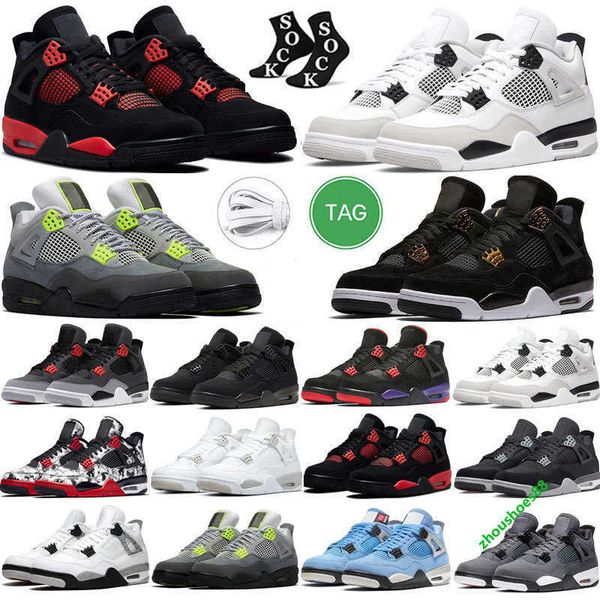 

basketball shoes mens women jumpman 4 4s cool grey university blue sail black cat canvas fire red thunder white oreo bred infrared zen