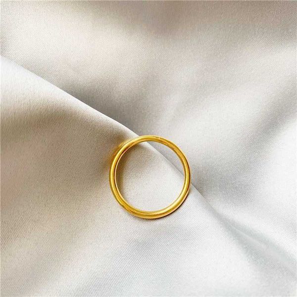 

high-quality full gold 999 ring female 3d hard plain card couple simple water shell, Silver