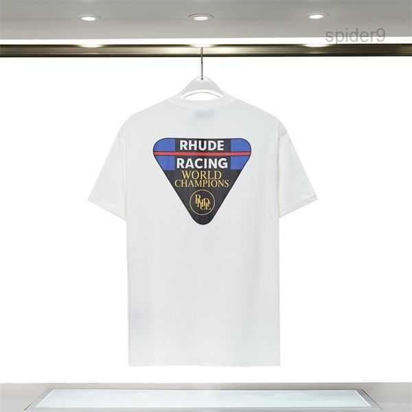 

fashion t shirt men women designers t-shirts tees apparel man s casual chest letter luxurys clothing street shorts sleeve clothes rhude tsh, White;black