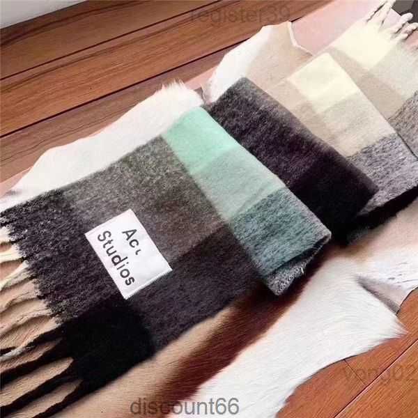 

scarves ac rainbow grid stitching in autumn winter wild fashion warm comfortable thick personality shrimp fringed scarf 221010 2w6iaaaux, Blue;gray
