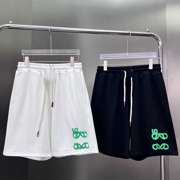

2023 summer family's new simple and fashionable loose drawstring elastic waist terry cotton shorts capris, White;black