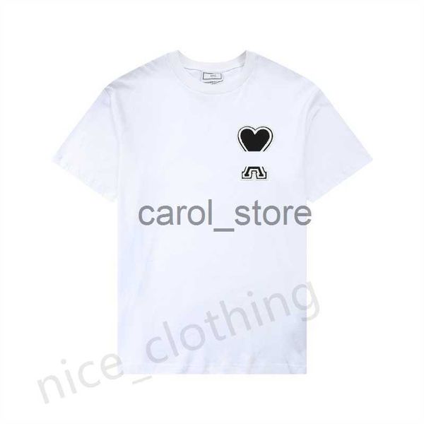 

men's t-shirts mens designer amis t shirt womens korea fashion tees luxury brand short sleeves summer lovers crew neck clothes clothing, White;black