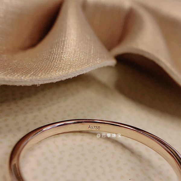 

wholesale high-quality card new smooth texture single diamond 18k rose gold ring real craft quality decoration women's, Silver