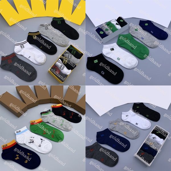 

summer sock sport short socks mens woens designer cotton socks five pairs soft socks, Black