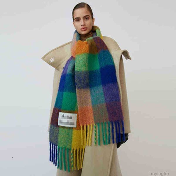 

2021 ac winter scarves for women shawls warm wraps lady pashmina pure blanket cashmere scarf neck headband hijabs stole a-5, Blue;gray