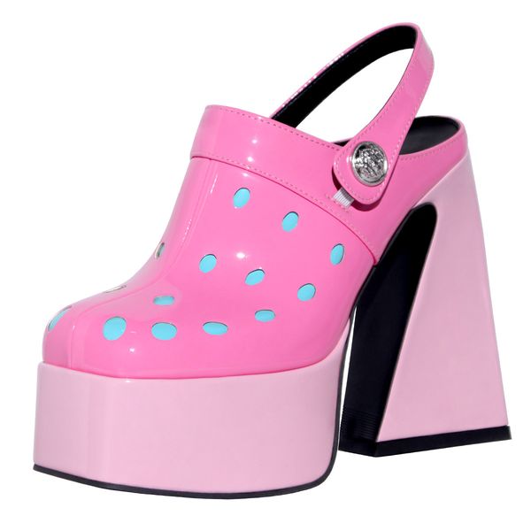 

2023 summer new platform sandals girl fashion high heels womens elegant party banquet shoes size 42 43, Black