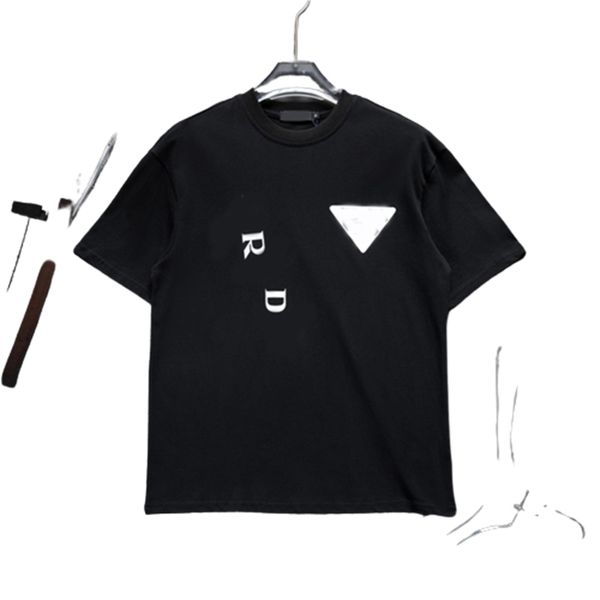 

fashion men's t-shirt women's designer t-shirt t-shirt clothing men's casual chest letter shirt luxury clothing t-shirt asia, White;black