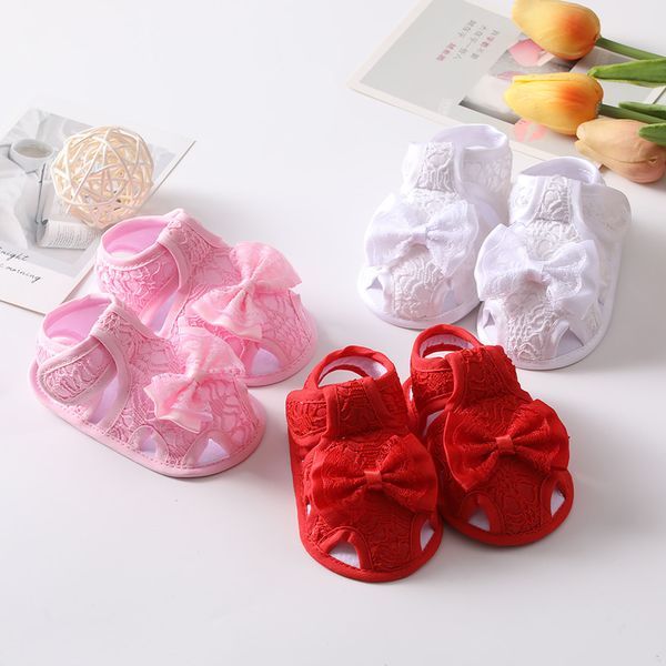 

first walkers infant toddler shoes children kids girls boys bowknot soft summer princess 230615