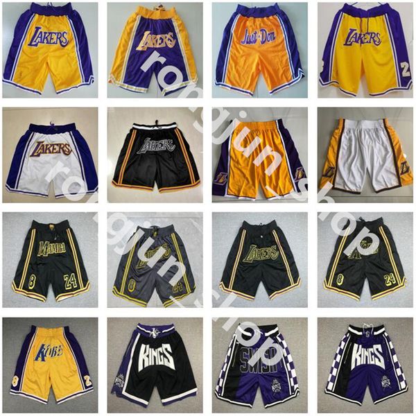 

2023 team basketball shorts just short don sport wear hip pop pants with pocket zipper sweatpants blue white black red purple mens stitched