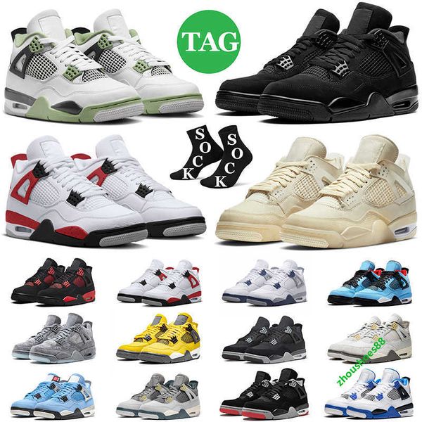 

jumpman 4 4s basketball shoes retro j4 military black cat red thunder seafoam pn dust canvas bred men women outdoor sports sneakers mens