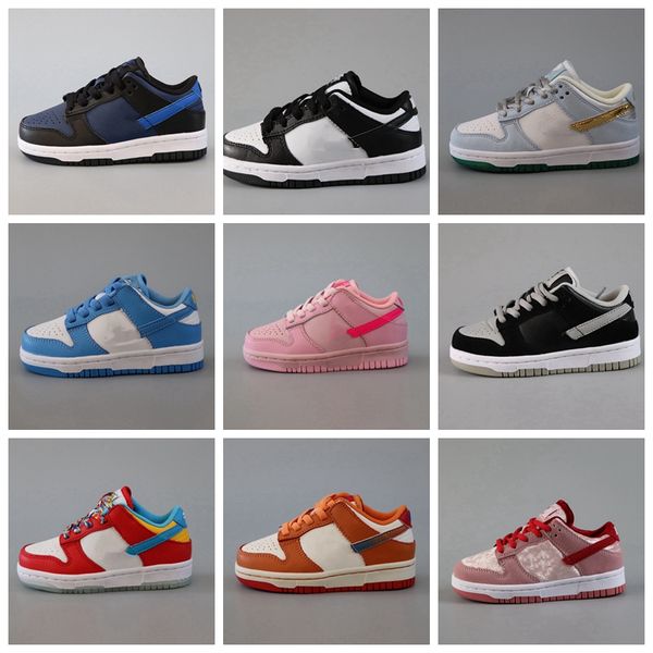 

2023 kids shoes low black white panda shoe triple pink foam lows td toddler preschool toddler youth baby boys girls unc blue university red