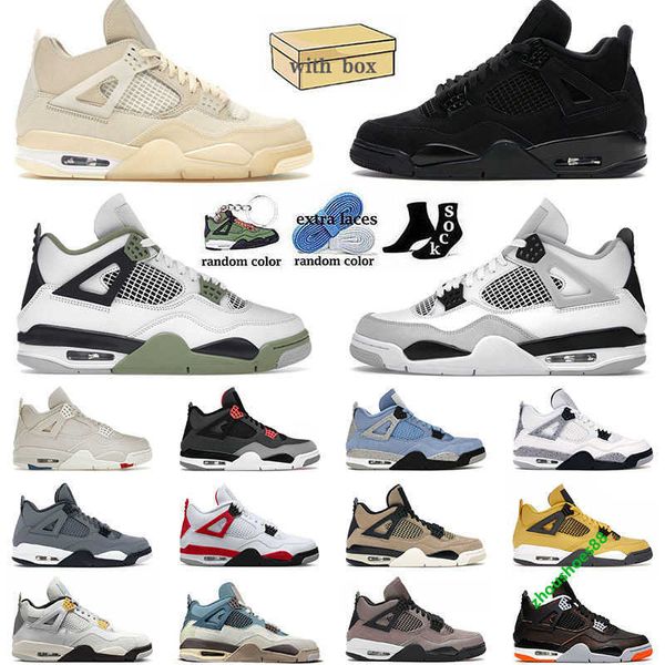 

jumpman 4 4s iv men basketball shoes sail black cat military black seafoam violet ore taupe haze cool grey mens women outdoor sneakers