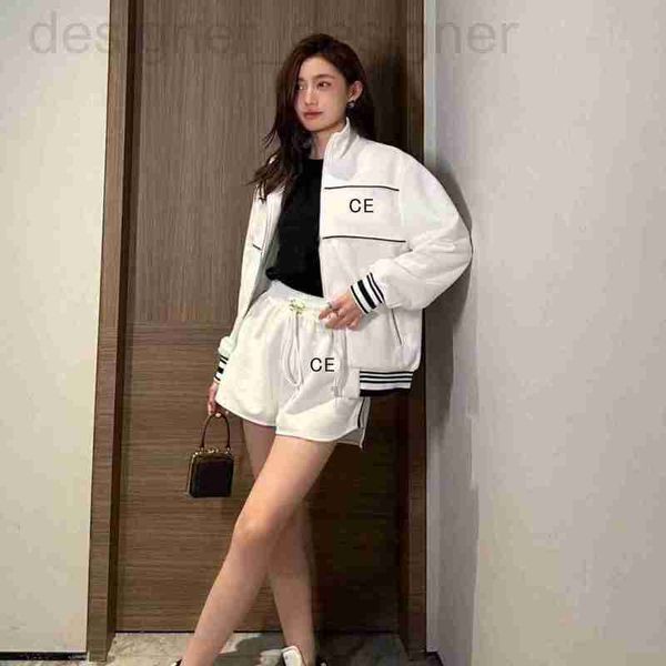 

women's two piece pants designer sets casual suits letters luxury designer woman jacket long sleeve zipper jacket cool girls streetwear, White
