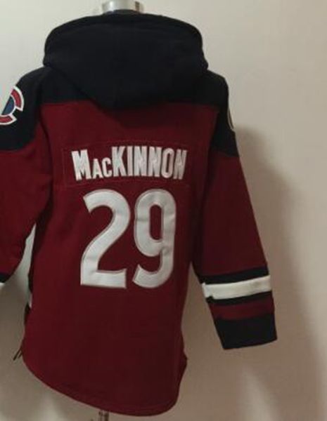 

colorado #29 nathan mackinnon fans hoodie american ice hockey pullover, Black