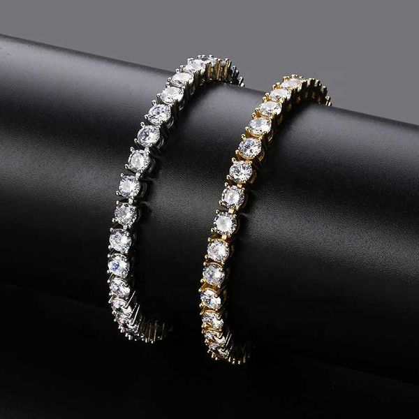 

new tennis bracelet gold silver rose color men women bling diamond link chain ankle hip hop jewelry bracelets