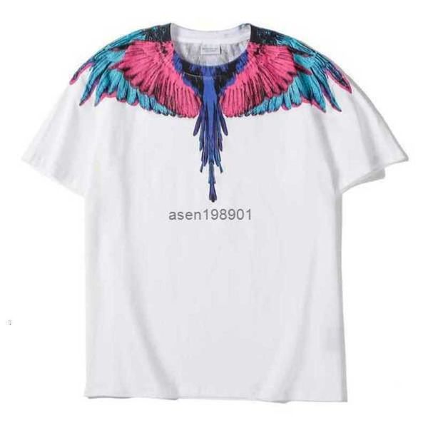 

chaopai mb premium jungle pink blue winged cotton short sleeve t-shirt men's and women's, White;black