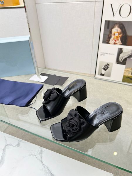 

shoes sandals new electric embroidered flat slippers fabric imported sheepskin surface foot- 0609, Black