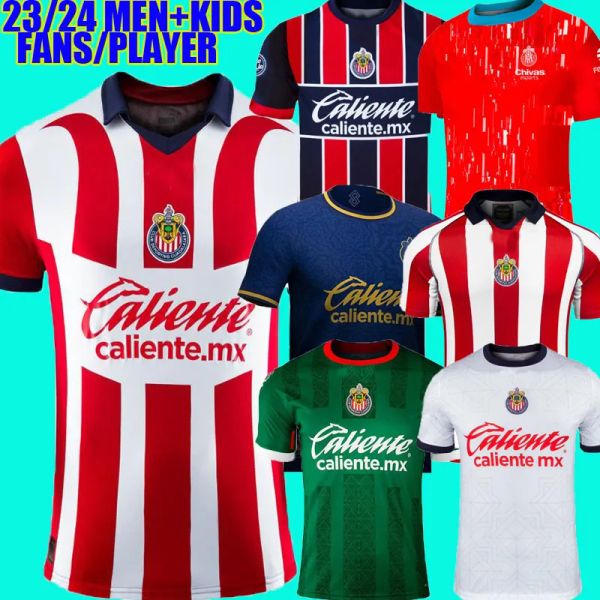 

2023 2024 chivas de guadalajara soccer jerseys 200th years anniversary 23 24 liga mx i. brizuela a. vega j. sanchez s. flores football shirt, Black;yellow