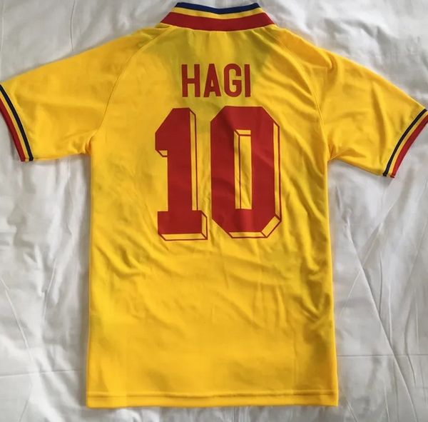 

1994 retro romanias soccer jerseys hagi raducioiu popescu vintage camiseta football shirt men football shirt maillot kit uniform de foot jer, Black;yellow