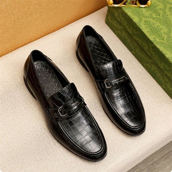 

formal shoes 2023 ggs fashion men's business work wedding party tourism holiday leisure flat shoes 01-010, Black