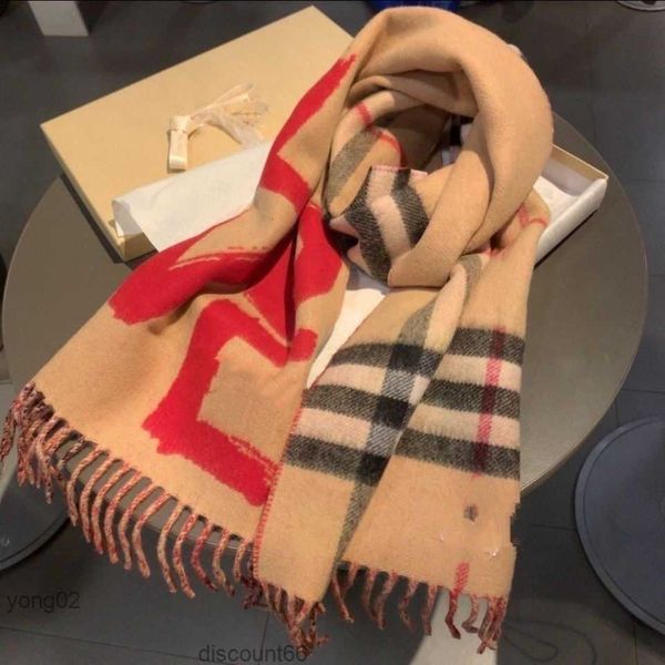 

2021 new women man designer scarf fashion brand 100% cashmere letter scarves for winter womens and mens long wraps christmas gift 180-387bop, Blue;gray