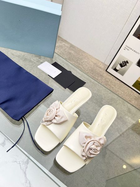 

designer slides women man slippers luxury sandals brand sandals real leather flip flop flats slide 0609, Black