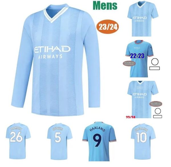 

fans player version haaland soccer jerseys 22 23 24 special de bruyne phillips mans grealish mahrez foden ferran 2023 2024 sterling football, Black;yellow