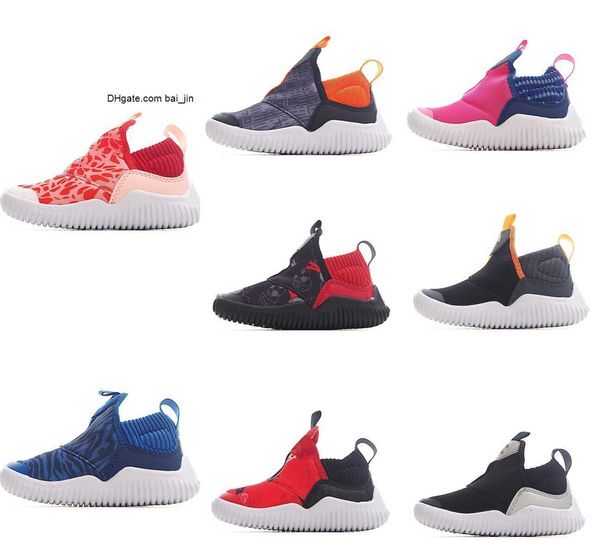 

slip-on kids designer shoes breathable children fashion walking trainers toddler sneaker youth infants shoe kid lightweight girls boys baby, Black