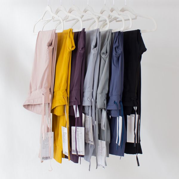

lulus lemonslu-01 yoga high waist training jogging sport pants drawstring elastic four-way elasticit wear women sports casual pants