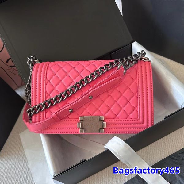 

classic flap boy women shoulder bag multi color leather quilted silver hardware vintage designer bag crossbody luxury fashion handbag card h