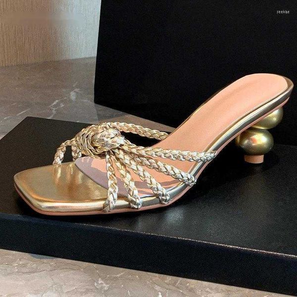 

slippers autuspin arrival fashion women summer design narrow band high heels outdoor ladies working party dress shoes woman, Black