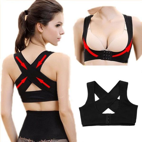 

women body shaper corset chest support belt scoliosis posture humpback corrective band back chest posture correction adjustable support