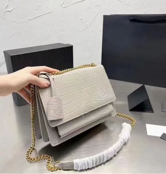 

classic striped quilted chain double flap cross smooth chain purse designer sunset chain bag women's bag handbag shoulder bag tote bag