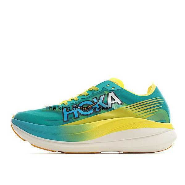 

hoka one sport running shoes breathable anti slip cushioning road runs shoes rocket x2' s highest performance road racing shoes