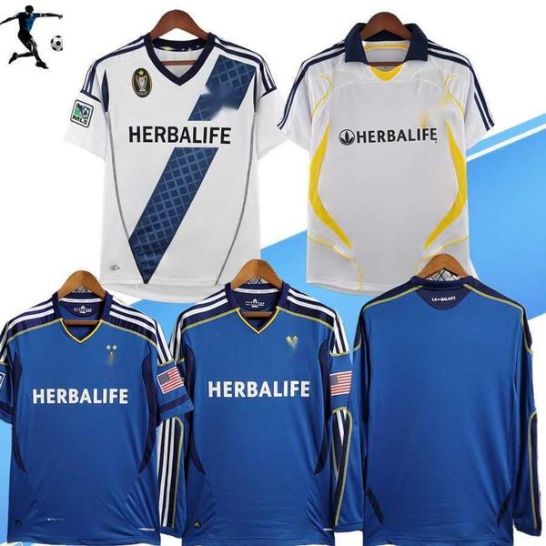 

2007 2012 la galaxy retro soccer jersey 06 07 12 13 vintage edition beckham donovan keane juninho delagarza xavier football shirt, Black;yellow
