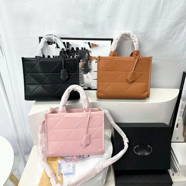 

prad 2005 designer bags tote bag handbags for women shoulder bag classical houndstooth crossbody bag genuine leather material complete packa