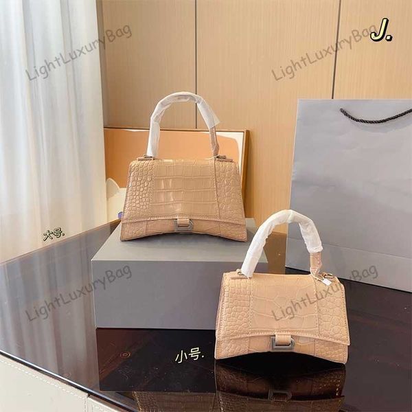 

newly arrived designer letter b hourglass bags fashion classic shoulder crossbody bag women crocodile leather luxury handbags tote female pu