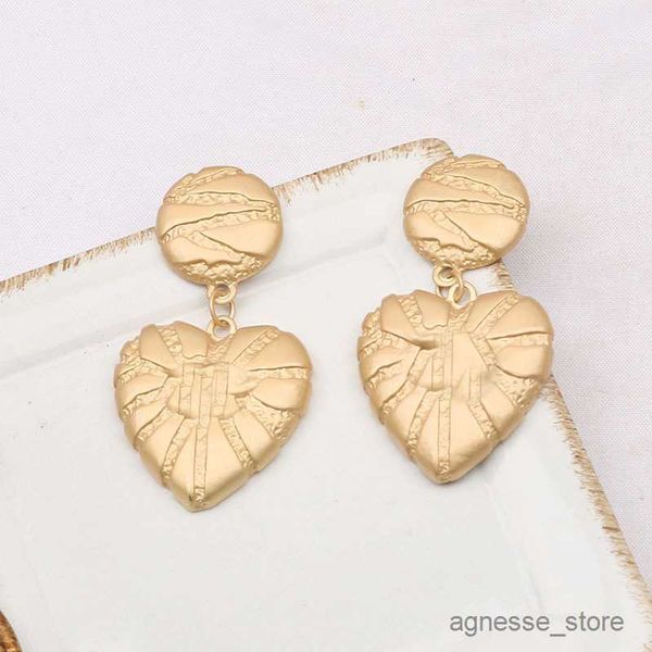 

stud simple 18k gold silver luxury designers letters stud large geometric famous women heart earring wedding jewerlry r230619, Golden;silver