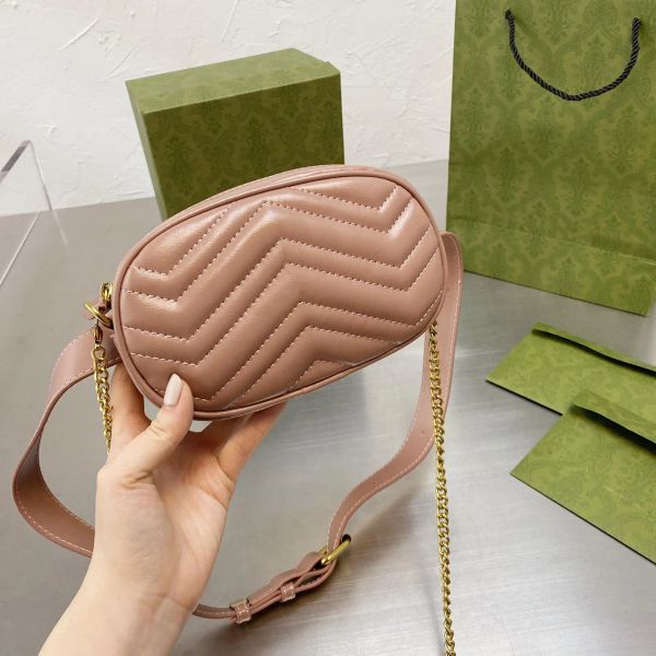 

leather women bag designer shoulder bag marmont belt waist bag chain wallet purse