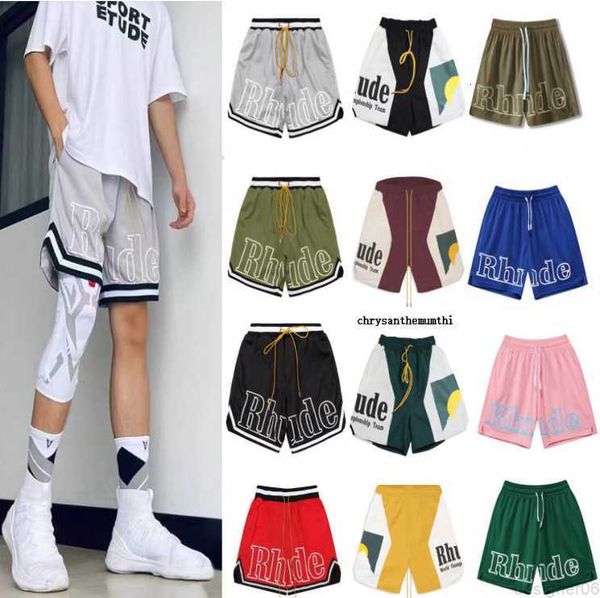 

men's shorts rh designer men limited rhude shorts summer swim short knee length hip hop high street sports training beach pants mens el, White;black