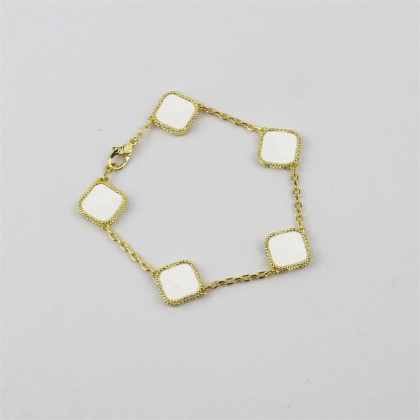 

van clover bracelet charm bracelets gold chain gold bangle links braclets woman love armband bangles designer chains braclet woman set puls, Golden;silver