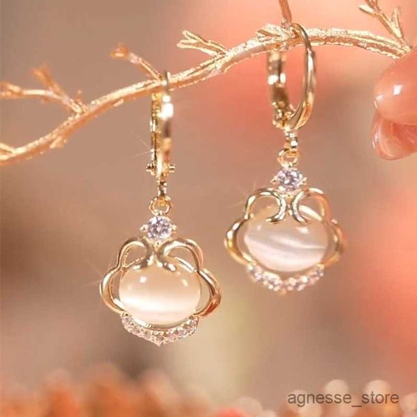 

stud designer earrings lock earrings opal lock earrings female accessory earrings dangle chandelier r230616, Golden;silver