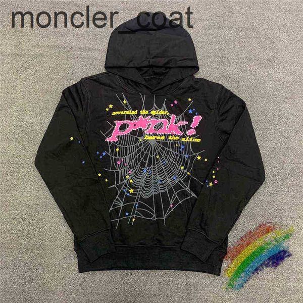 

men's hoodies sweatshirts puff print sp5der young thug 555555 angel hoodie men women heavy fabric spider web sweatshirts pullover5r3j, Black