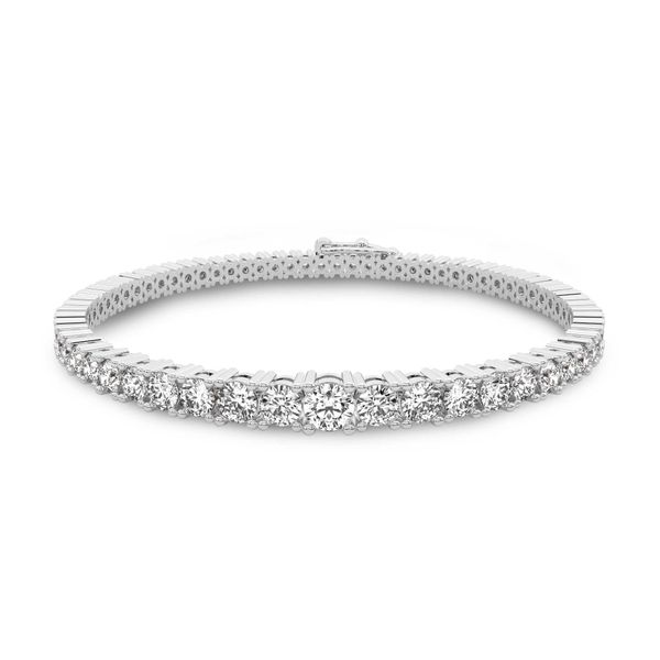 

luxury design round lab diamond tennis bracelet with 3 ct weight and f g colour available at export, Silver