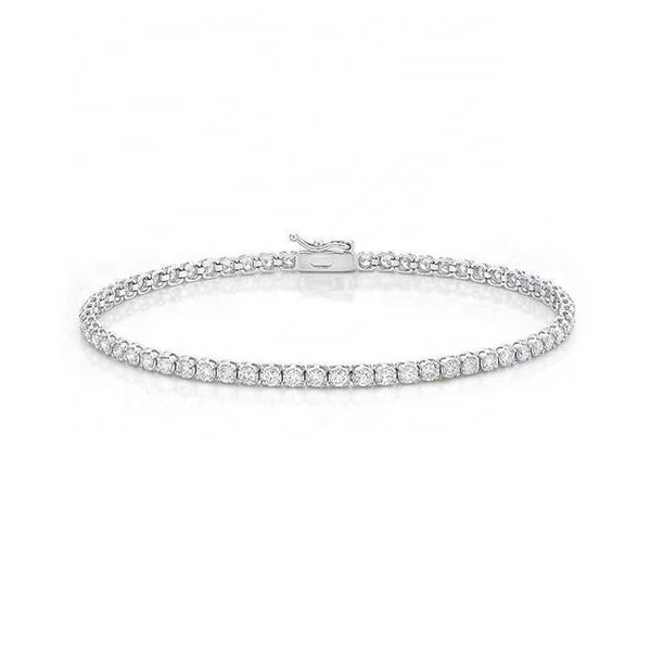 

jmw japan wholesale jewelry real diamond 18k white yellow rose gold tennis bracelet 2ct, Silver