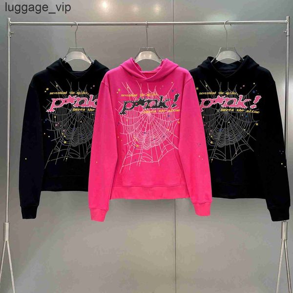 

men's hoodies sweatshirts young thug star's same terry style sp5der 555555pinkhoodie sweater couple iv5mf, Black
