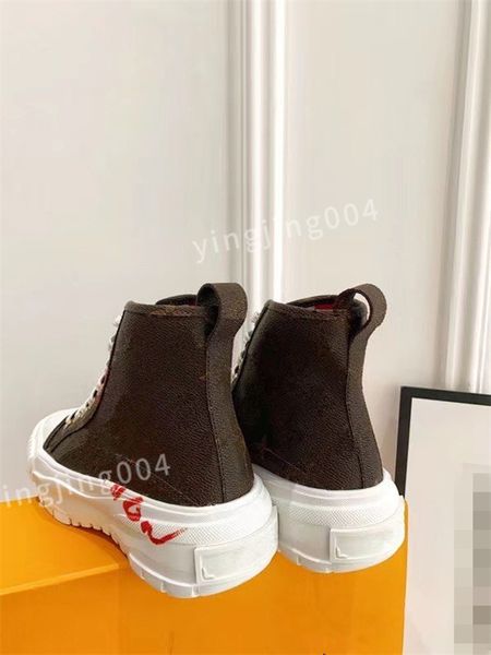 

2023 new luxurys designer shoes women trainer sneaker multicolor classic retro thick sole elevated training shoe rubber canvas, Black