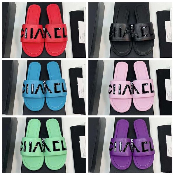 

designer slippers for women fashion slipper sandals paris slides sandals beach slippers one line sandals color blocking letter version slipp, Black